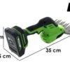 Cisaille à Batterie Pour L'herbe GREENWORKS G24SHT -Kit Batterie De 24V/2.0ah Et Chargeur