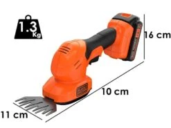 Cisaille à Batterie Pour Pelouse Black & Decker B&DBCSS18D1W - Batterie De 18V/2ah Incluse