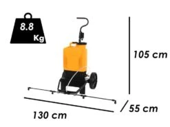Pulvérisateur électrique à Batterie Au Lithium Volpi 22 PTB Sur Chariot à Roues