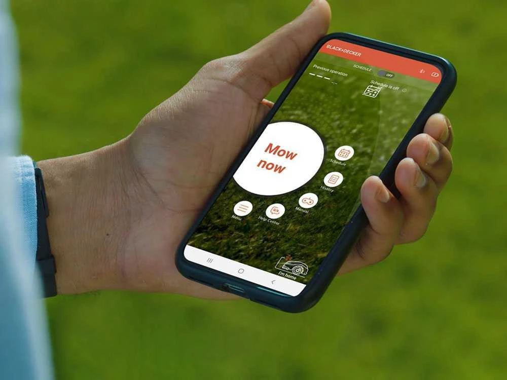 Robot Tondeuse Black & Decker BCRMW123-QW Avec Périmètre - Robot Tondeuse Avec Batterie Au Lithium 12V 18 Robot Tondeuse Black & Decker BCRMW123-QW Avec Périmètre - Robot Tondeuse Avec Batterie Au Lithium 12V – Image 18