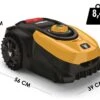 Robot Tondeuse Mowox RM 600 Li BT - Robot Tondeuse Avec Fil Périmétrique - Batterie Au Lithium 28V 2Ah