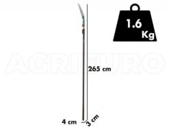 Gardena Scie De Jardin Combisystem 300 PP Sur Perche Télescopique En Aluminium De 210 à 390 Cm