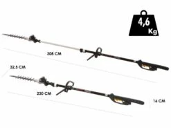 Taille-haie à Batterie Sur Perche Télescopique Zanon Raptor 600 - Lame De 60 Cm - 50,4 V 6,4 Ah