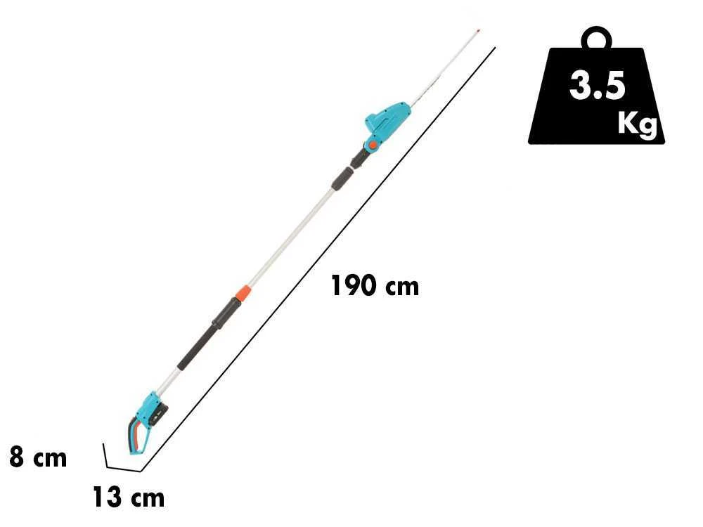 Taille-haie électrique Télescopique Gardena P4 Ready To Use Set 42 Cm Batterie Au Lithium 18V-2,5Ah, Lame 42 Cm 1 Taille-haie électrique Télescopique Gardena P4 Ready To Use Set 42 Cm Batterie Au Lithium 18V-2,5Ah, Lame 42 Cm