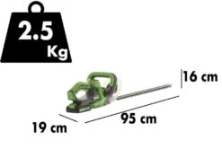 Taille-haies à Batterie Verdemax TS20 - Lame De 60 Cm - Batterie 20V 2Ah