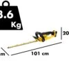 Taille-haies électrique à Batterie DEWALT DCMHT563P1-QW - Lame De 55cm - Batterie 18V 5Ah