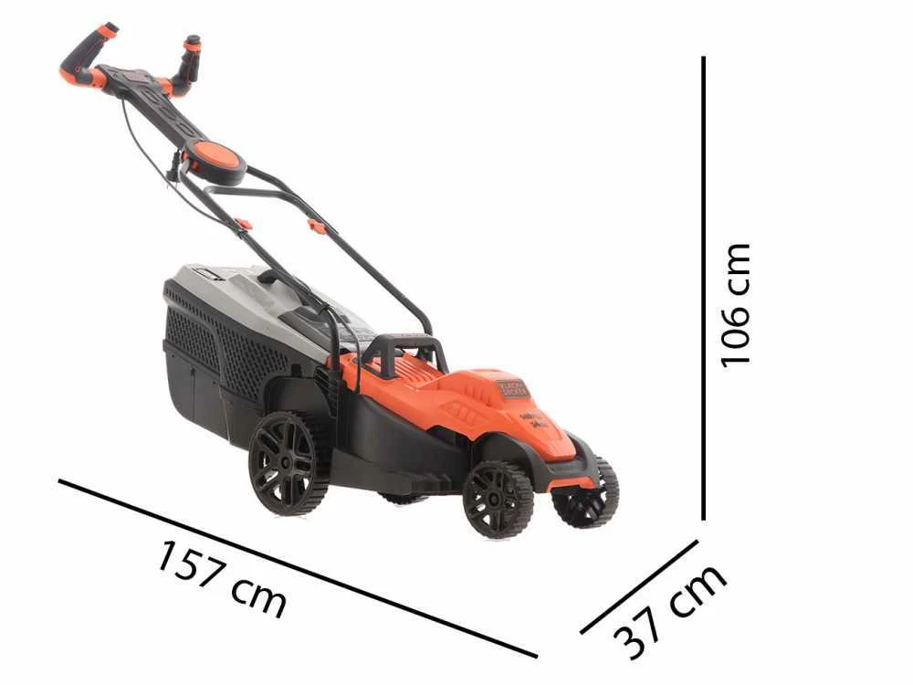 Tondeuse à Gazon électrique Black & Decker BEMW461ES-QS - Largeur De Lame 34 Cm Puissance Max 1400W 12 Tondeuse à Gazon électrique Black & Decker BEMW461ES-QS - Largeur De Lame 34 Cm Puissance Max 1400W – Image 12