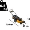Tondeuse à Gazon Sur Batterie DeWalt DCMW564P2-QW -2 Batteries 18V/5Ah - Largeur De Coupe 48 Cm