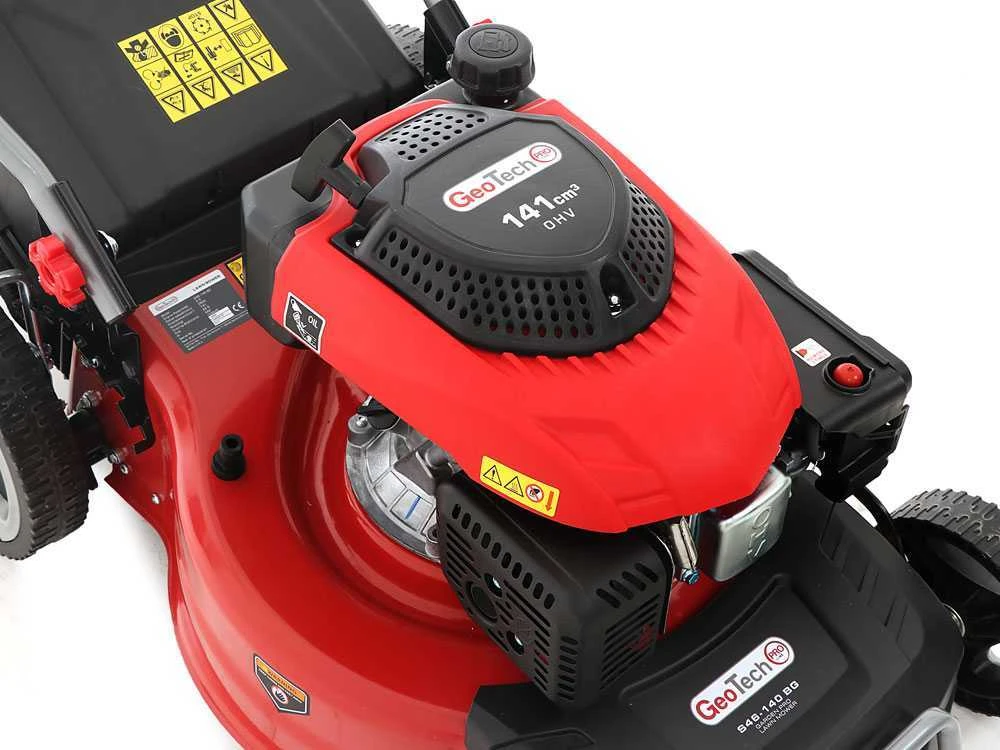 Tondeuse à Gazon Thermique GeoTech Pro S46-140BG - Autotractée 2en1: Ramassage + éjection Arrière 15 Tondeuse à Gazon Thermique GeoTech Pro S46-140BG - Autotractée 2en1: Ramassage + éjection Arrière – Image 15