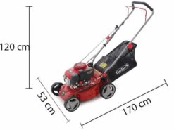 Tondeuse à Gazon Thermique GeoTech S41-130 B - à Poussée Manuelle 2en1 Ramassage + éjection Postérieure -Entretien Du Jardin tondeuse gazon thermique geotech s41 130 b pousse manuelle 2en1 ramassage jection postrieure tondeuse gazon geotech s41 130 b 16499 9 1557223799 Misure largo
